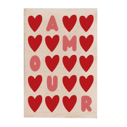 Carte en bois - AMOUR