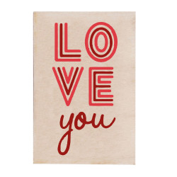 Carte en bois - LOVE you