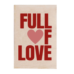 Carte en bois - Full of love