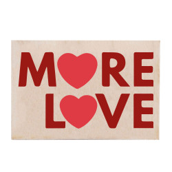 Carte en bois - More Love