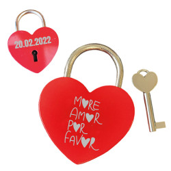 Cadenas rouge cœur - More...
