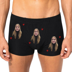 Boxer homme - Visages cœurs