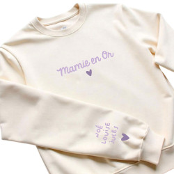 Sweat blanc cassé - Mamie...