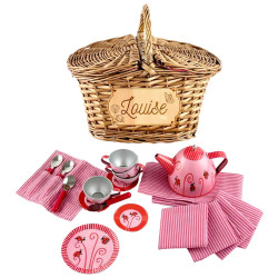 Service à thé et son panier...