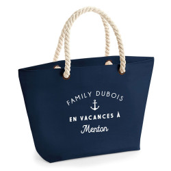 Sac anses cordes - Bleu...