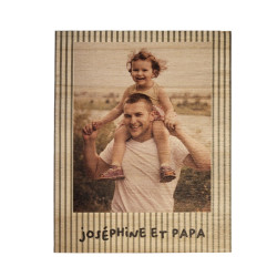 Magnet photo en bois -...