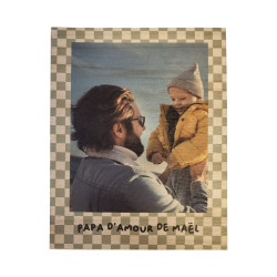 Magnet photo en bois -...