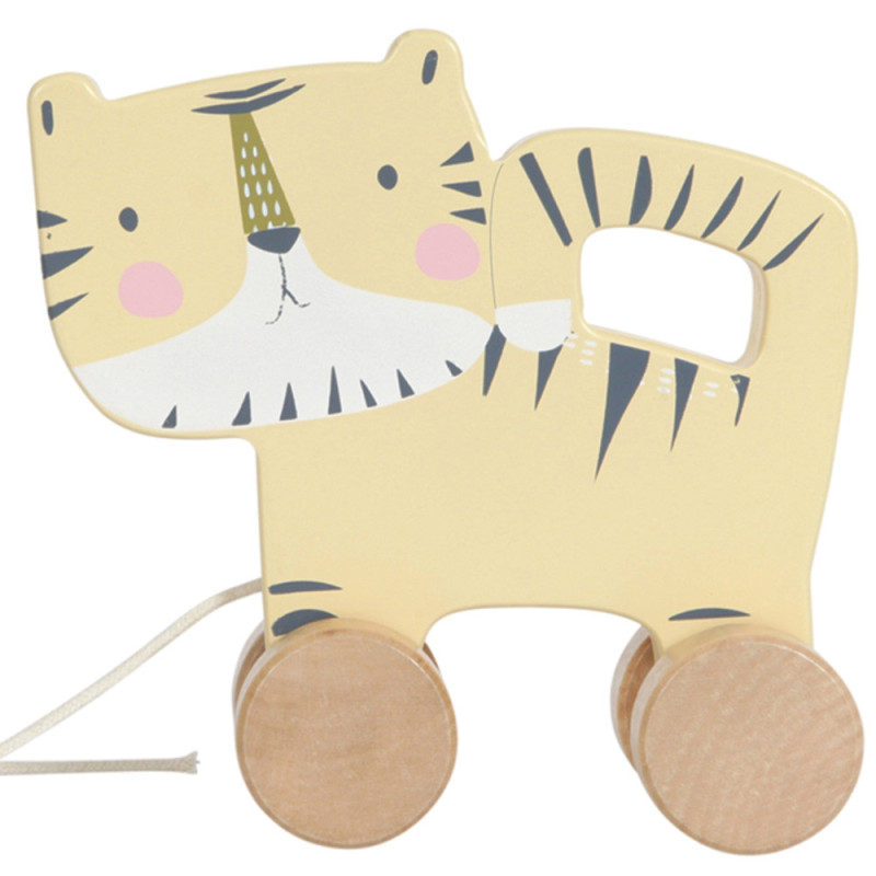 Jouet à Tirer Éléphant En Bois - Pour Enfant à Partir De 1 An, Développe Motricité Et Équilibre