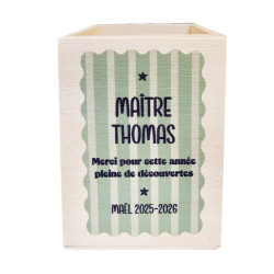 Pot à crayon en bois -...