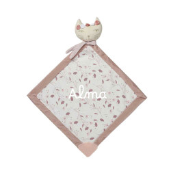 Doudou plat Rose le chat -...