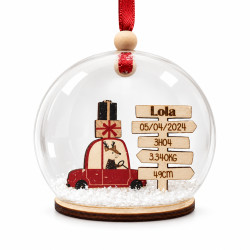 Boule de Noël en verre -...