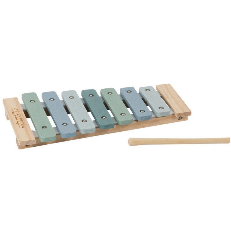 Xylophone en bois Bleu LITTLE DUTCH, Vente en ligne de Jouet d