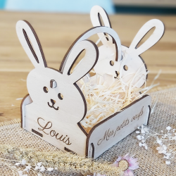 Lot de 10 pattes de lapin en bois pour travaux manuels et décoration -  Découpé au laser - Lapin de Pâques - Lapin de Pâques Empreinte de lapin –  Décoration de Pâques –