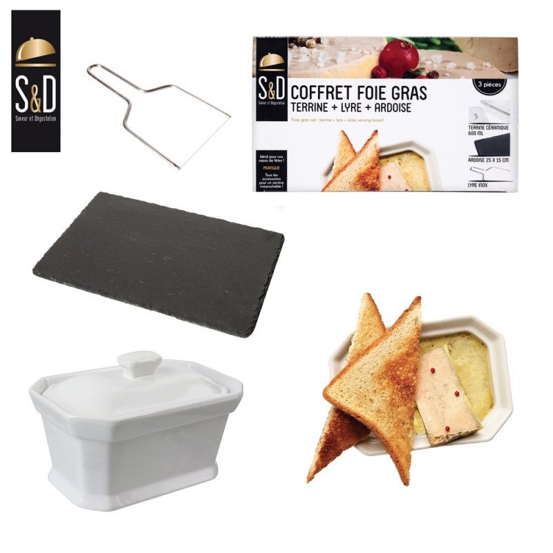Coffret foie gras avec presse et thermomètre - Objet publicitaire