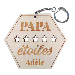 Porte-clés - Papa 5 étoiles
