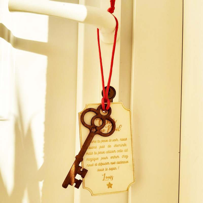 La Clé magique du père Noël Personnalisée Gravée