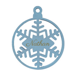 Boule de Noël - Flocon Bleu