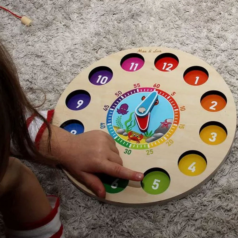 Max & Lea Educatieve Klok Bordspel - Houten Speelgoed - Duurzaam Max & Lea Educatieve Klok Bordspel - Houten Speelgoed - Duurzaam