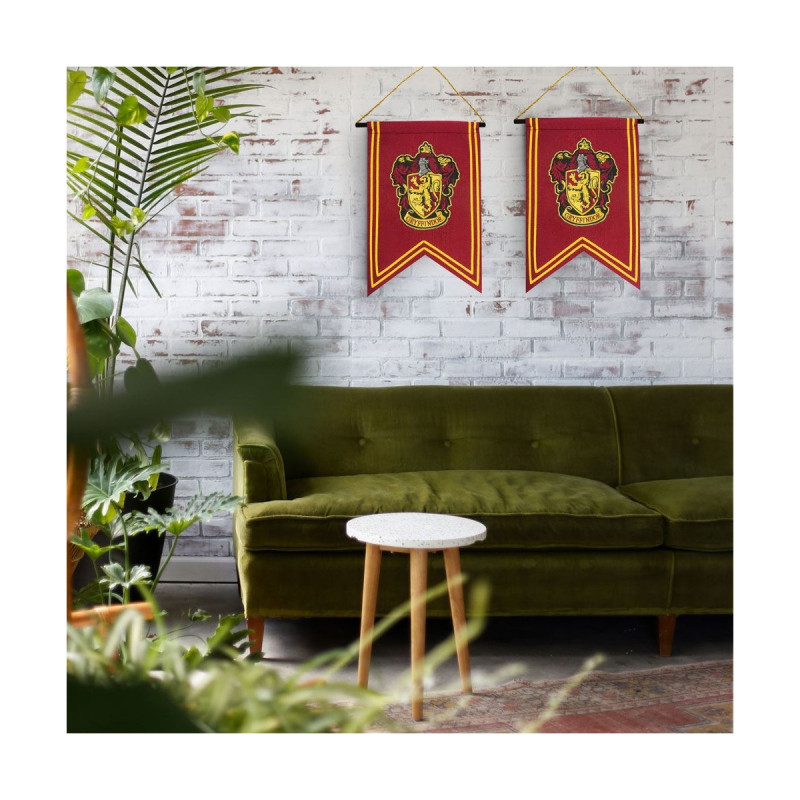 Bannière Harry Potter Gryffondor Warner Bros - Tissu Rouge Et Or - 700x275mm - Pour Décoration Murale