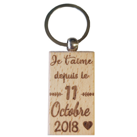 Amosfun Lot De 4 Paires Porte-Clés Saint-Valentin – 'Je T'aime' Enveloppe Métal – Cadeau Romantique Pour Couple & Amis
