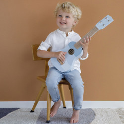 Guitare enfant personnalisée Bleue Bois – Les griottes