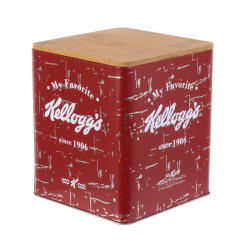 Boîte en métal rouge -...