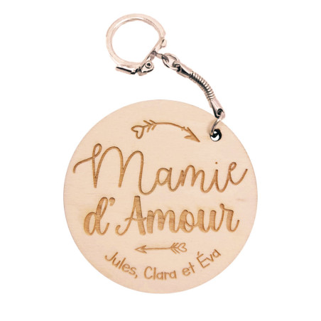 Porte-clés Rond En Verre Et Acier Inox - Motif Kawaii Chien Spitz Finlandais - Personnalisable - Cadeau Mignon
