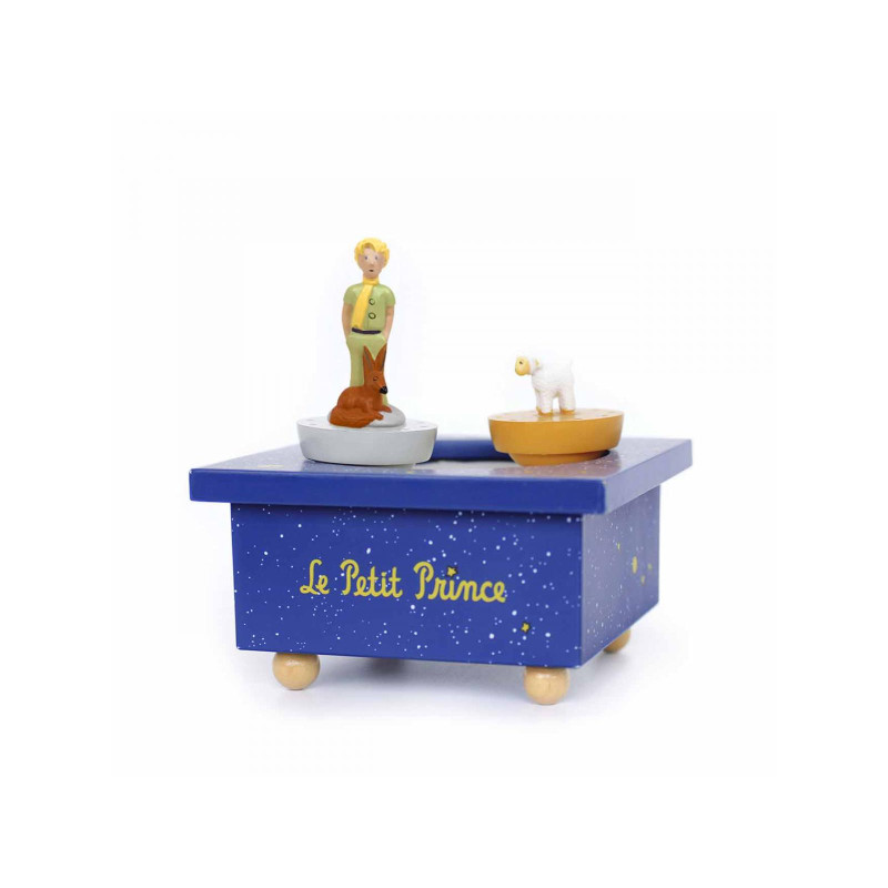 Coffret Musical Le Petit Prince - Boîte à Musique Avec Tiroir - Décoration Chambre Enfant Bleu