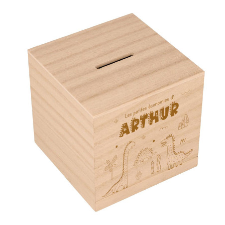 Tirelire En Bois Avec Fenêtre 17 X 12 X 5 Cm - Ref 7626