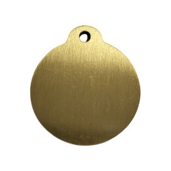 Médaille animaux - Ronde dorée