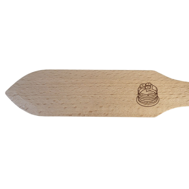DE BUYER Spatule à Crêpe En Bois 30 Cm - Manche Long - Ustensile De Cuisine Professionnel