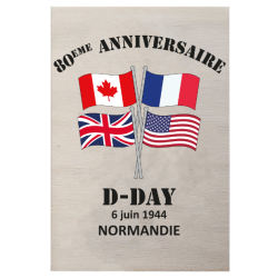 Carte en bois - D-Day 80ème...
