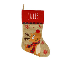 Chaussette de Noël - Jute...