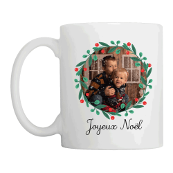 Mug - Photo - Couronne de Noël