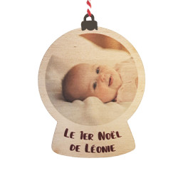 Boule de Noël en bois -...