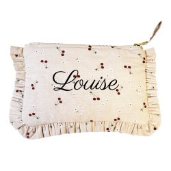 Pochette gaze coton cerises...