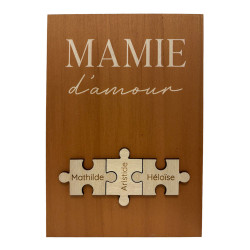 Carte en bois - Mamie...