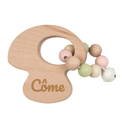 Hochet en bois Champignon -...