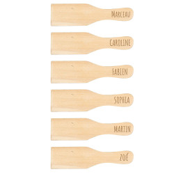 6 spatules à raclette en bois