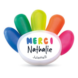 Surligneur 5 couleurs - MERCI