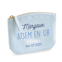 Porte-monnaie bleu - ... en Or