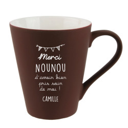 Mug céramique marron -...