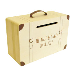 Grande urne en bois - Valise