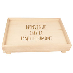 Plateau à pieds en bois