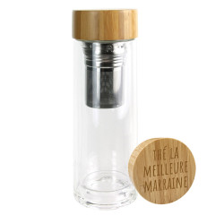Infuseur en verre et bambou