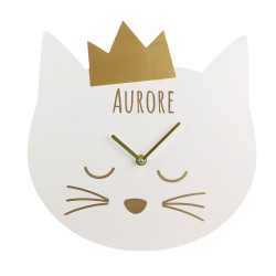 Horloge en forme de chat