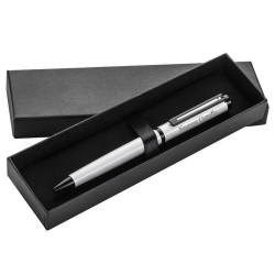 Stylo à bille en métal blanc