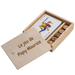 Set jeux de carte en bois