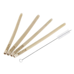 Lot de 4 pailles en bambou