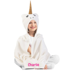 Plaid licorne enfant blanc...